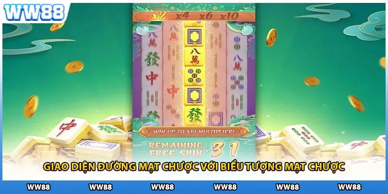 Giao diện Đường Mạt Chược với biểu tượng mạt chược